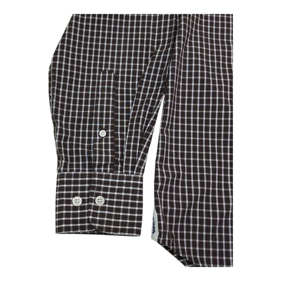 U.S. Polo Assn. Boys Brown Checkered Button-Down Shirt Size M Cotton Polyester - Picture 4 of 9